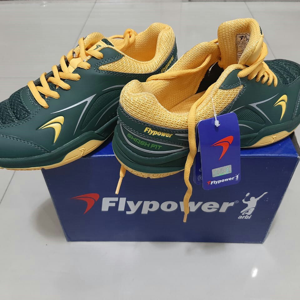 C3-SEPATU BADMINTON FLYPOWER PAWON S WARNA MOSS GREEN UKURAN 38 - 44 M 2