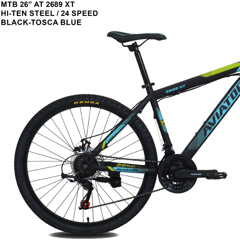 C3-SEPEDA AVIATOR TIPE MTB 26 AT 2689  XT HI-TEN STEEL  24 SPEED MER 2