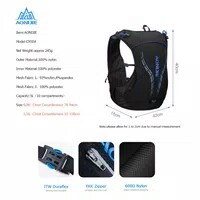 C6-- AONIJIE C9102 BACKPACK VEST 5L - 2 SOFT FLASK TRAIL RUNNING - ROS 3