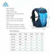 C6-- AONIJIE C9103 BACKPACK VEST 10L - 2 SOFT FLASK TRAIL RUNNING - BL 3