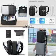 C6-- MARK RYDEN MR9299KR BACKPACK BAG USB - TAS RANSEL LAPTOP 17 - BLA