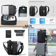 C6-- MARK RYDEN MR9299KR BACKPACK BAG USB - TAS RANSEL LAPTOP 17 - BLA 2