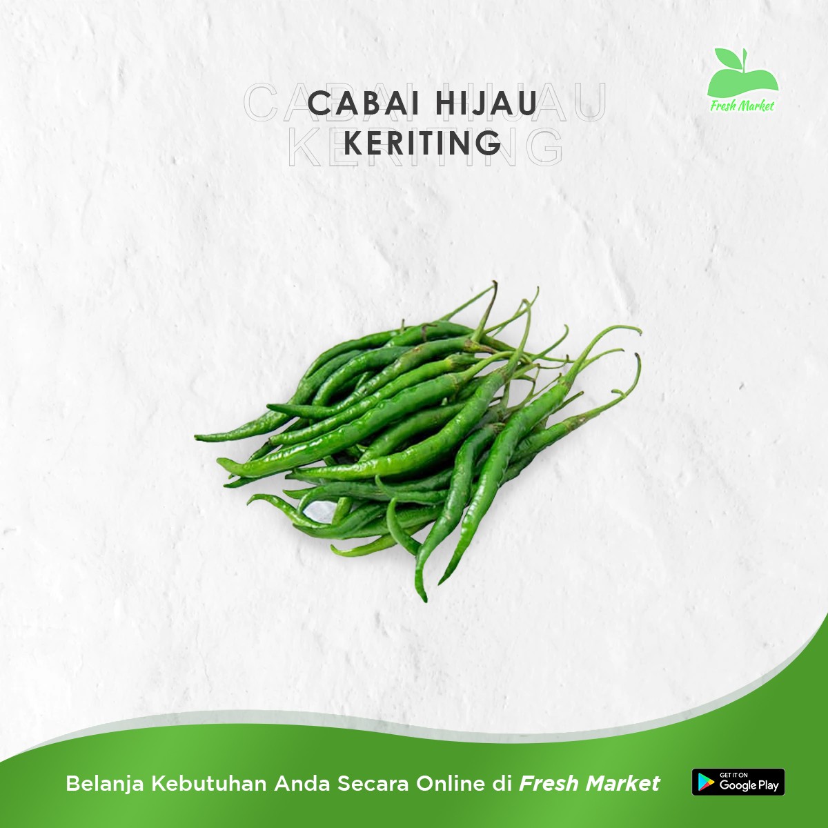 CABAI HIJAU KERITING 100 GRAM