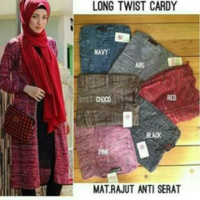 CARDI WANITA LONG TWIST RAJUT