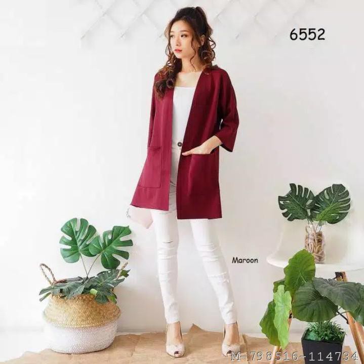 CARDIGAN POCKET SAKU PAKAIAN WANITA