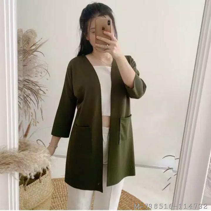 CARDIGAN POCKET SAKU PAKAIAN WANITA 2