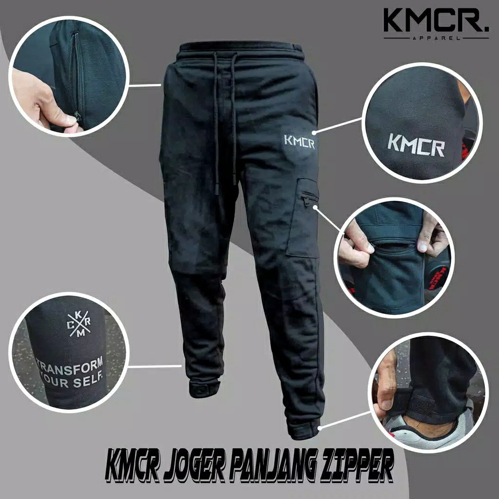 CELANA JOGGER PANJANG ZIPPER PRIA CELANA JOGGER COWOK - KMCR NEXTLEVEL 5