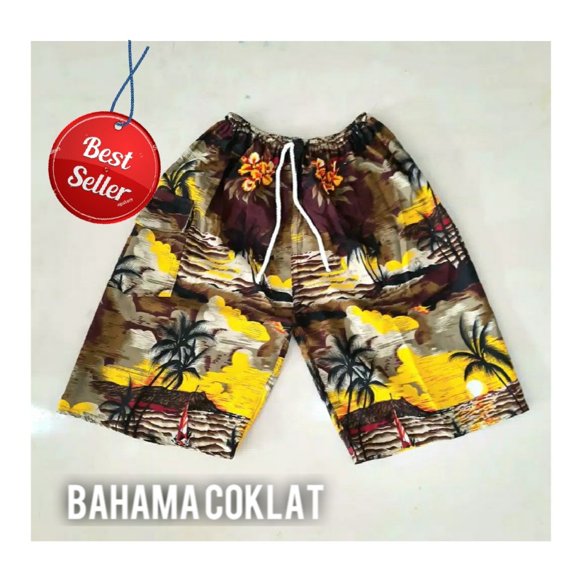 CELANA PANTAI PRIA Motif Hawaii  BALI - 02