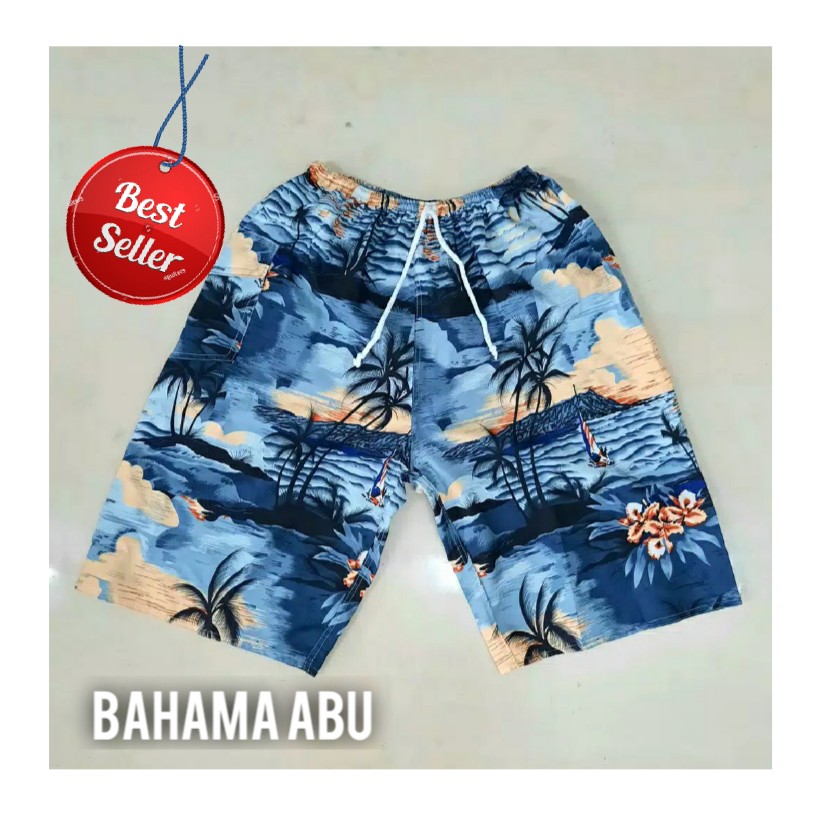 CELANA PANTAI PRIA Motif Hawaii  BALI - 02 3