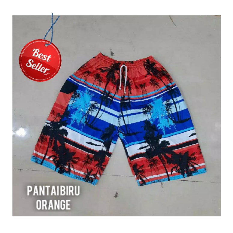 CELANA PANTAI PRIA Motif Hawaii  BALI -05