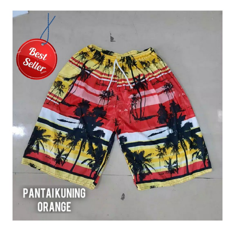 CELANA PANTAI PRIA Motif Hawaii  BALI -05 4