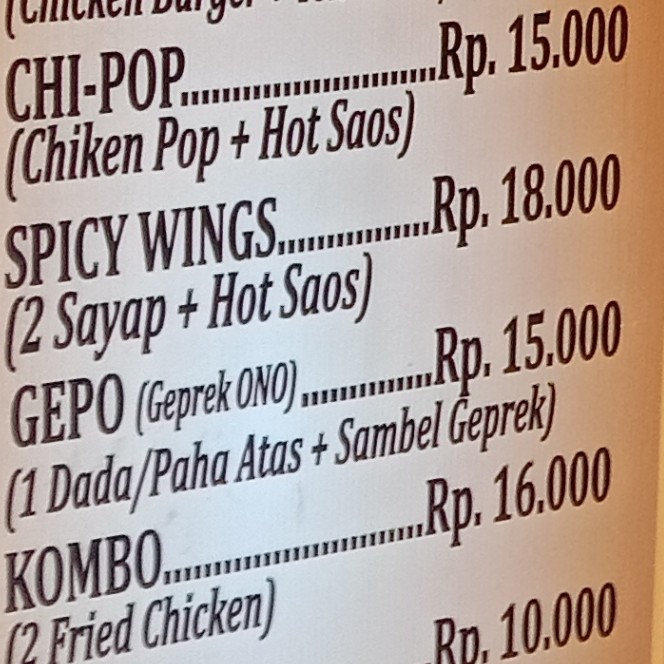 CHI POP Chicken Pop  Hot Saos