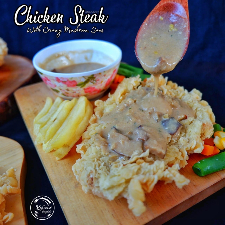 CHICKEN STEAK MUSHROOM SAUCE