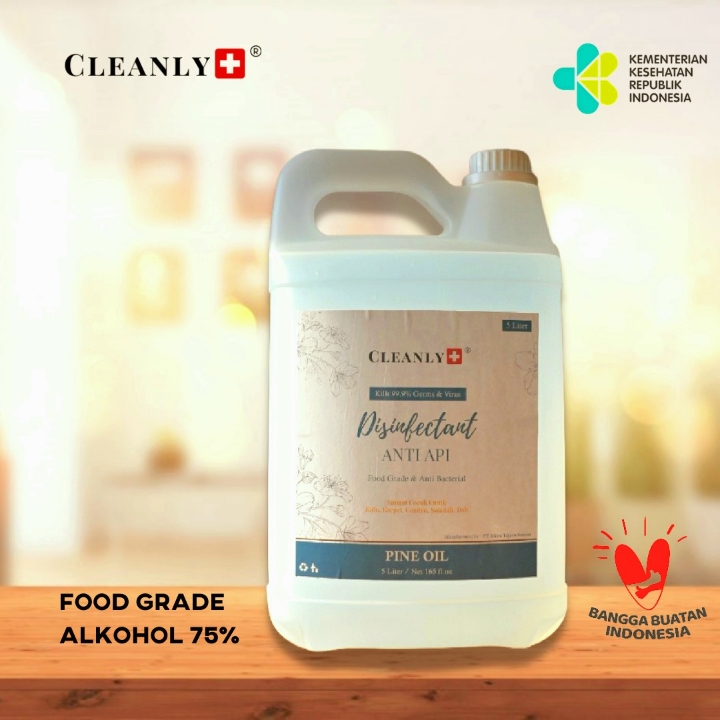 CLEANLY Disinfektan Foodgrade Tahan Api-Alkohol-Pine Oil 5liter