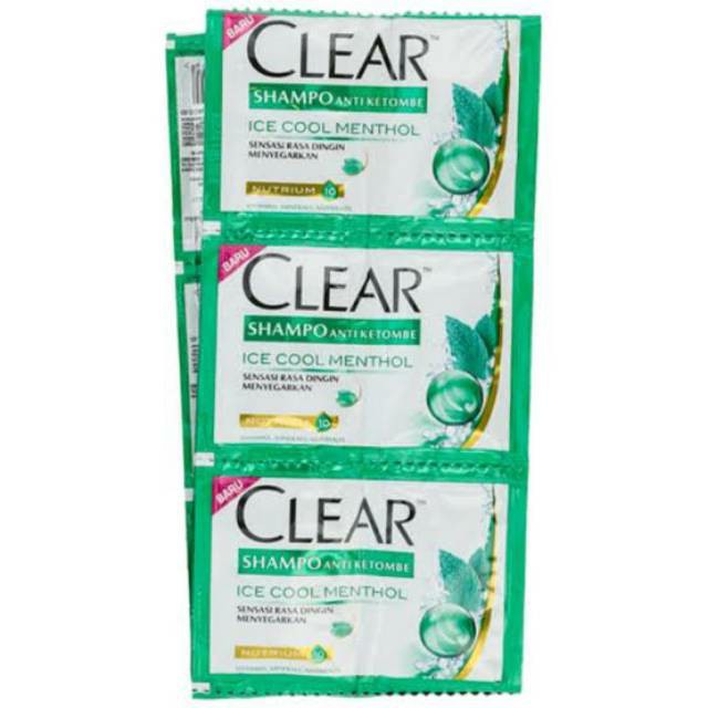 CLEAR SHAMPO SACHET ICE COOL MENTHOL