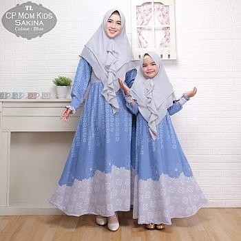 COUPLE MK SAKINA BLUE SYARI SET