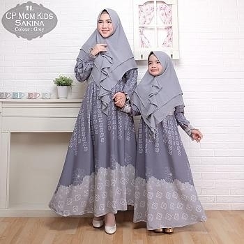 COUPLE MK SAKINA GREY SYARI SET