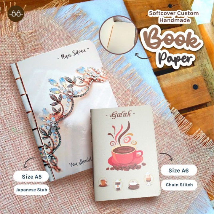 CUSTOM Notebook SOFTCOVER Bookpaper HVS HITAM PASTEL