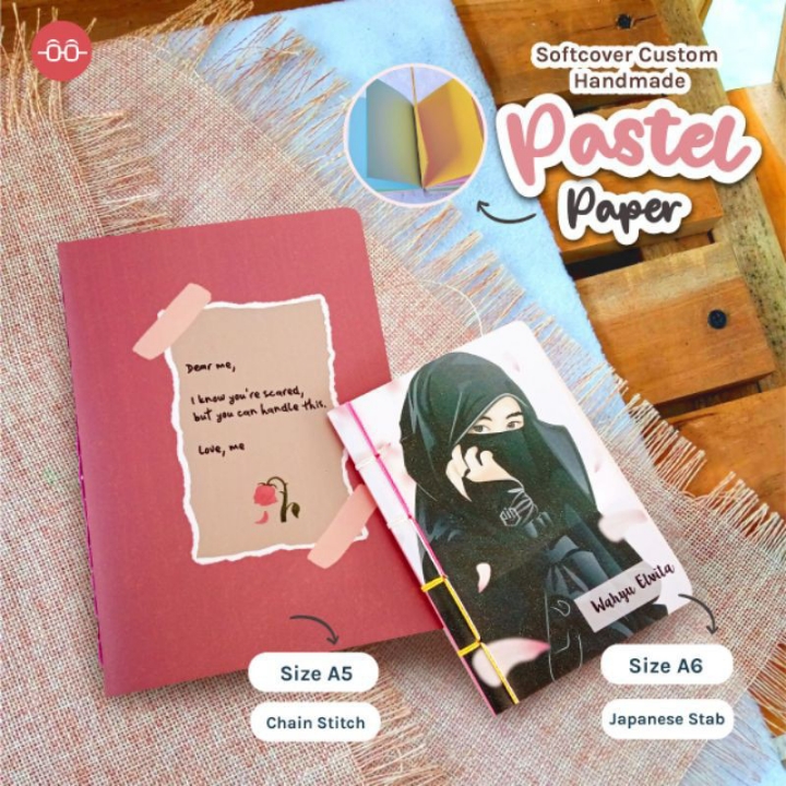 CUSTOM Notebook SOFTCOVER Bookpaper HVS HITAM PASTEL 2