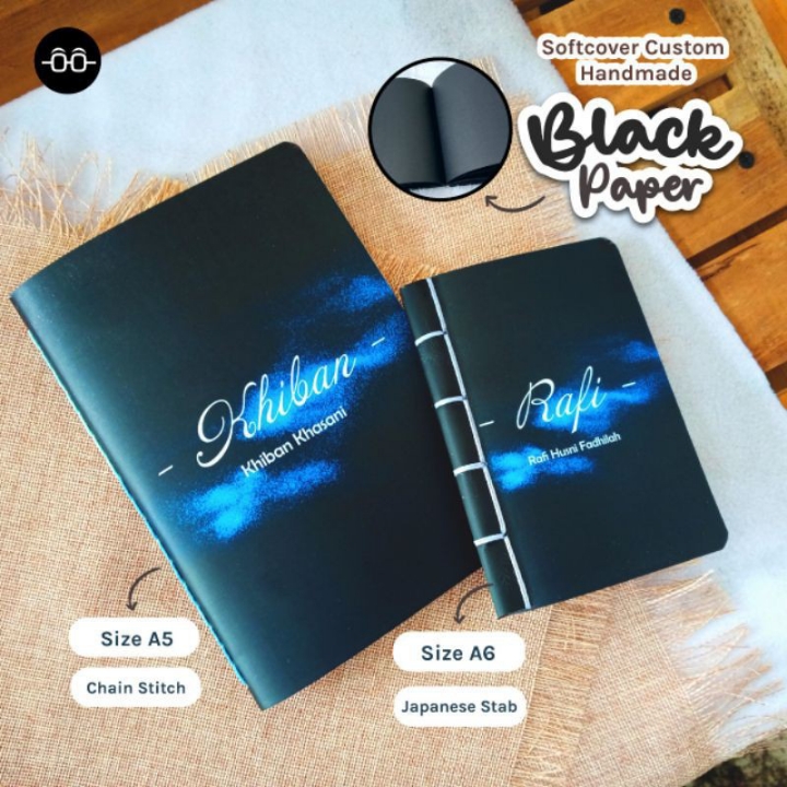 CUSTOM Notebook SOFTCOVER Bookpaper HVS HITAM PASTEL 4