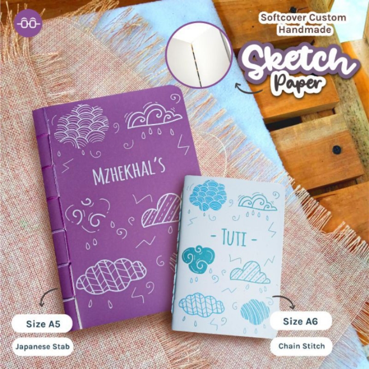 CUSTOM Notebook SOFTCOVER Bookpaper HVS HITAM PASTEL 5