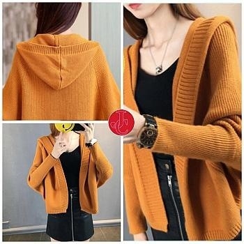 Cardi rajut hoodie 3