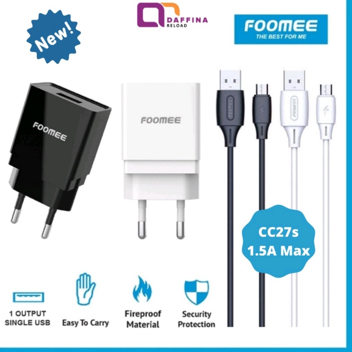 Carger Foomee CC27 Single Usb With Micro Cable 