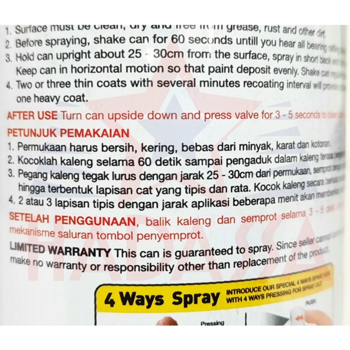 Cat Semprot Zuper Spray 400 Putih 3