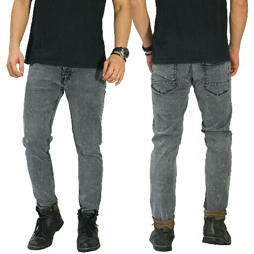 Celana Jeans Polos Grey Washed