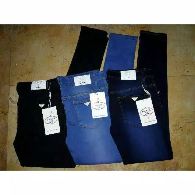 Celana Jeans Wanita Prada Strech Melar Uk 27-34 2