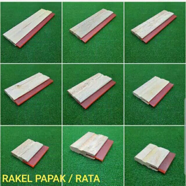 Rakel sablon PAPAK  RATA 7MM  gagang kayu