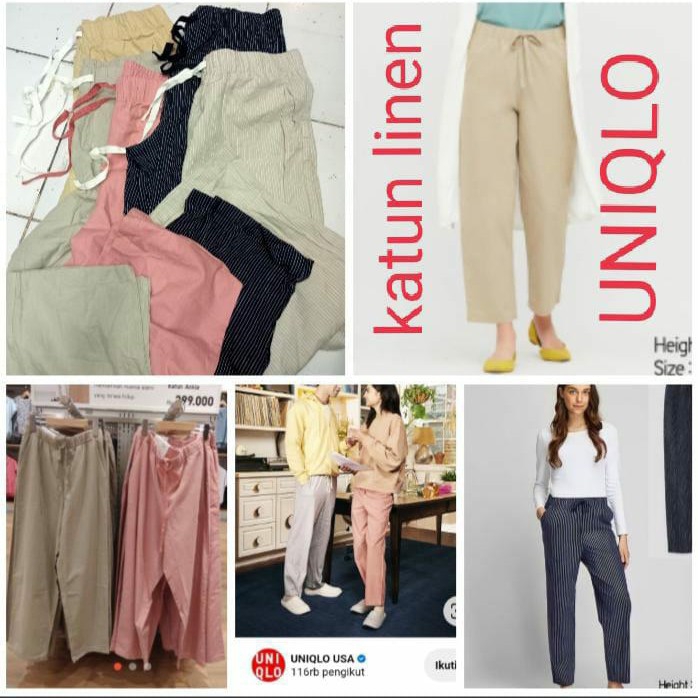 Celana Uniqlo Katun Linen