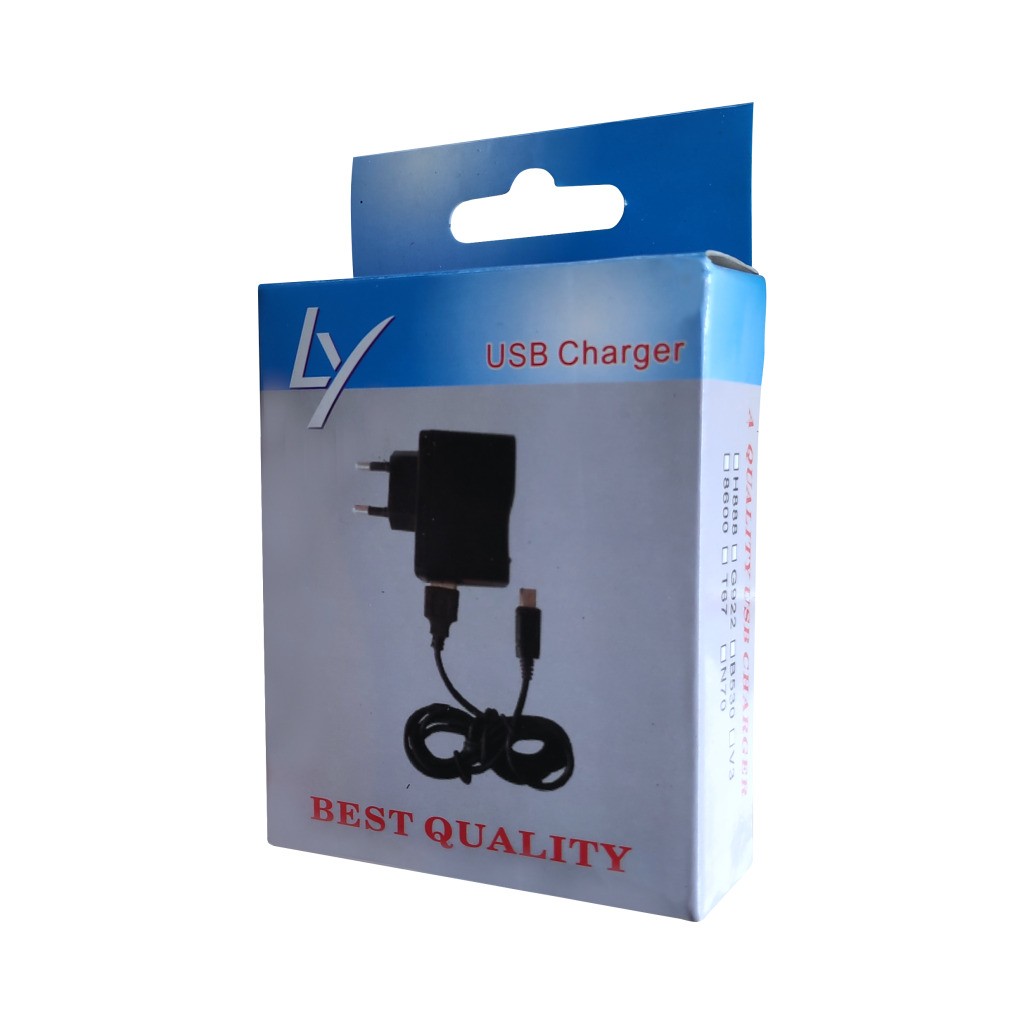 Charger Adater 1 USB Port Tanpa Kabel  Travel Charger LY