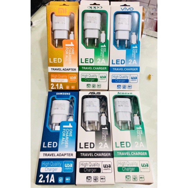 Charger LED 2A Travel Charger Ready Banyak Merk