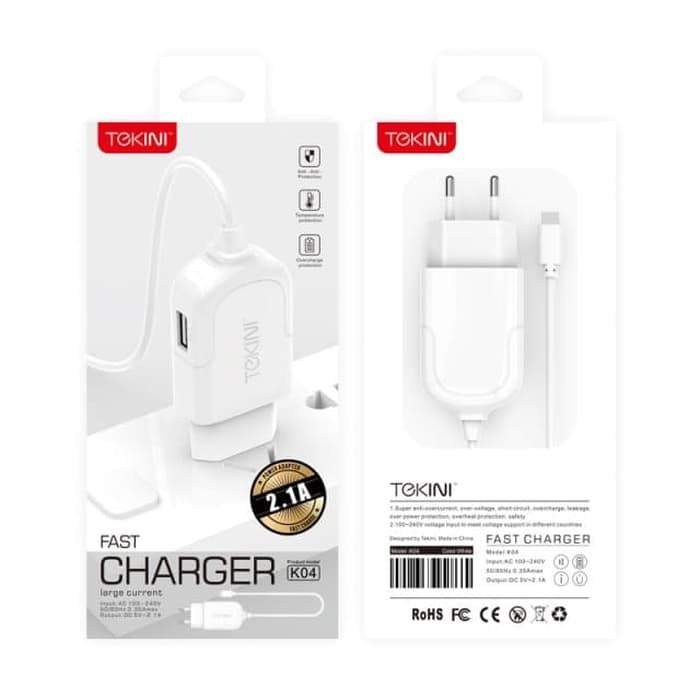 Charger Micro USB TEKINI K04 European Standard 21A 3