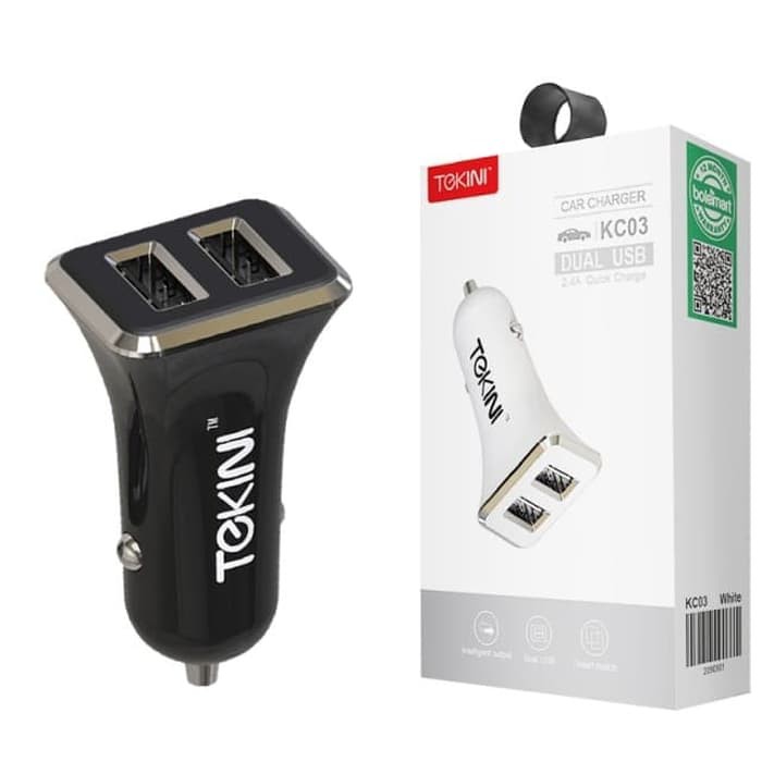 Charger Mobil Dual USB Port - Car Charger TEKINI KC03 2