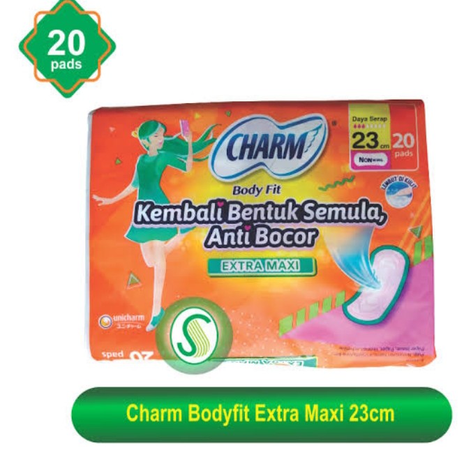 Charm Body Fit Extra Maxi Non Wing 23cm Isi 20 Pads