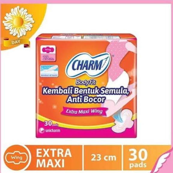 Charm Body Fit Extra Maxi Wing 23cm Isi 30 Pads