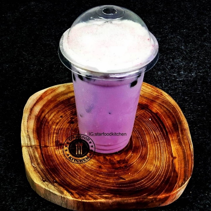 Cheese Taro White Cream Boba