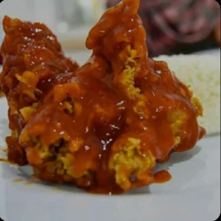 Chicken Hot BBQ dan Nasi