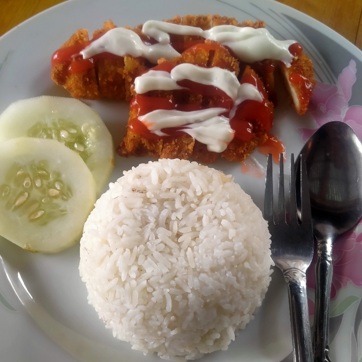 Chicken Katsu Original Dengan Nasi