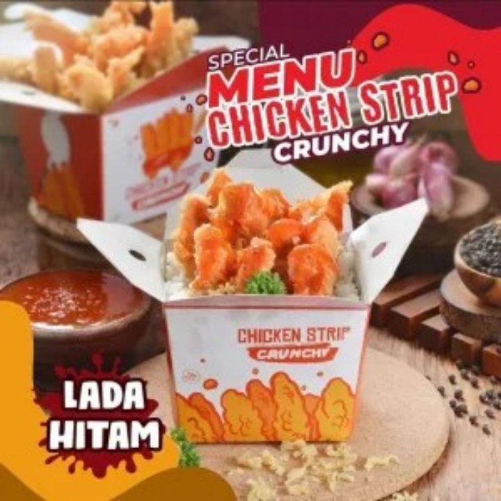 Chicken strip crunchy lada hitam