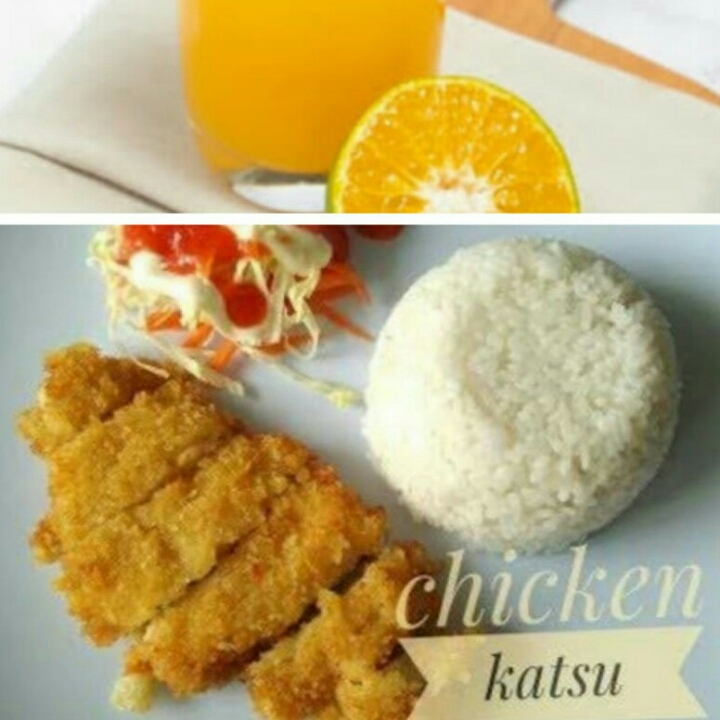 Chiken Katsu Dan Es Rasa Jeruk