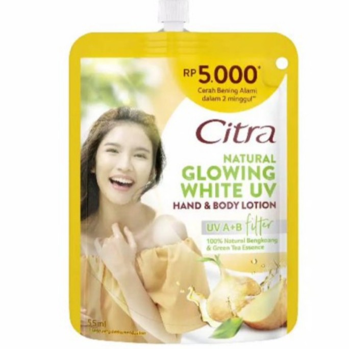 Citra Hand Body Lotion Natural Glowing White Uv 55ml