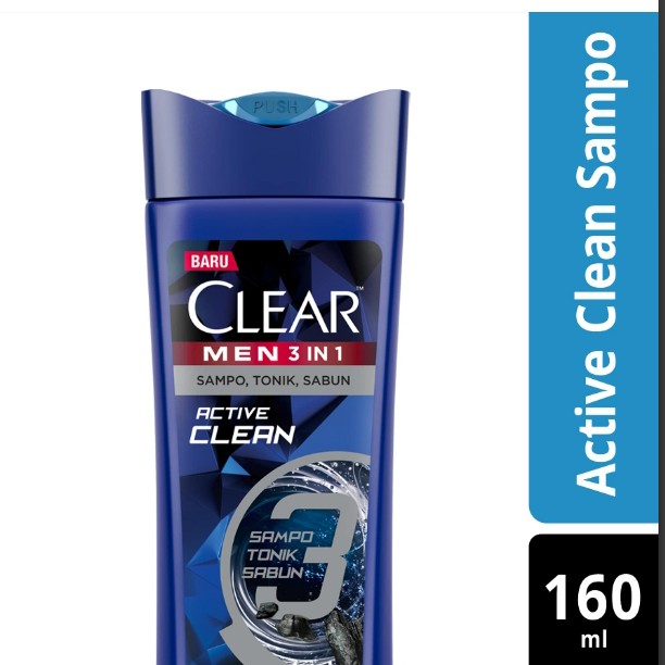 Clear Men Sampo 3in1 Active Clean