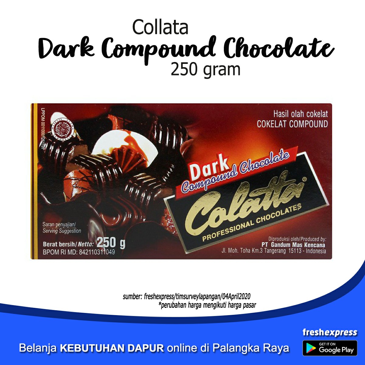 Cokelat Batang Collata - Dark Compound Chocolate