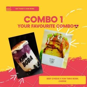 Combo 1 Beef Cheese Taro Bubble Cheese 