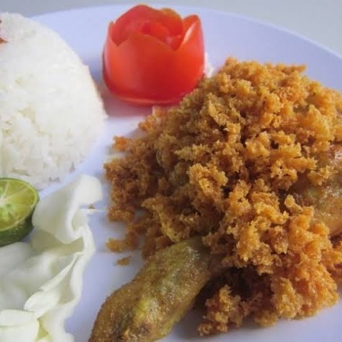 Combo 1 Ekor Ayam Kremesan Dan 2 Nasi  Dan 2 Minuman