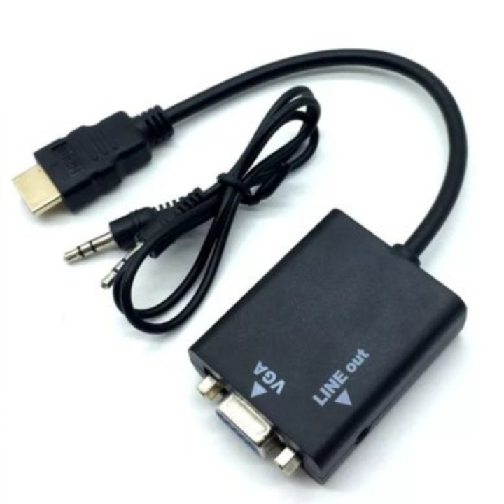 Converter HDMI to VGA F with 35mm Audio Port For Xbox 360 PS3