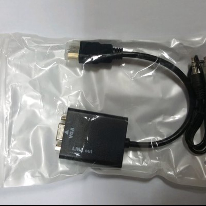 Converter HDMI to VGA F with 35mm Audio Port For Xbox 360 PS3 4